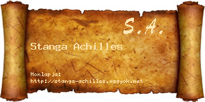 Stanga Achilles névjegykártya